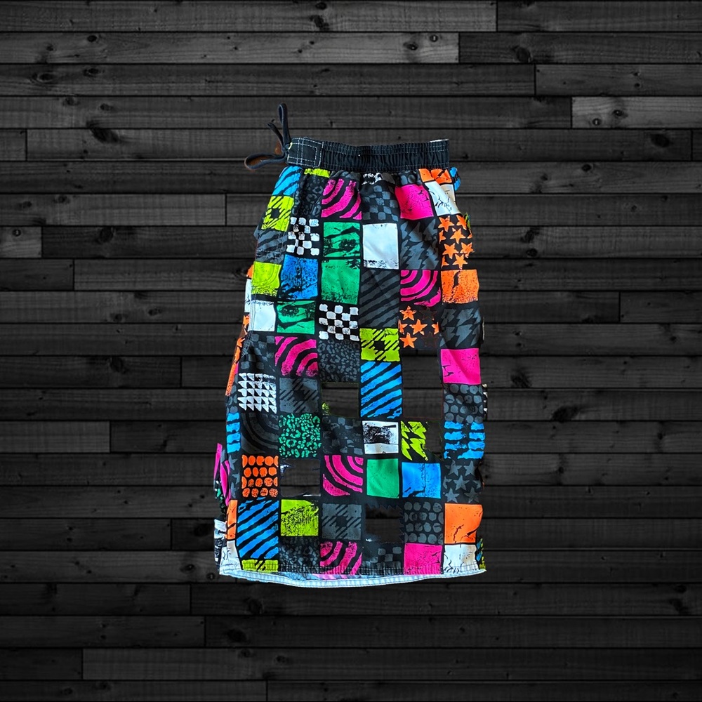 Burnside Vibrant Graphic Swim Board Shorts XL